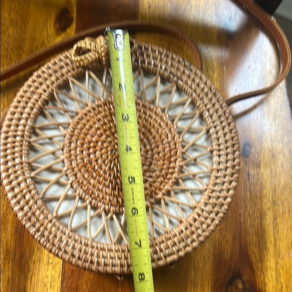 Brown Woven Crossbody Bag - Picture 4 of 8